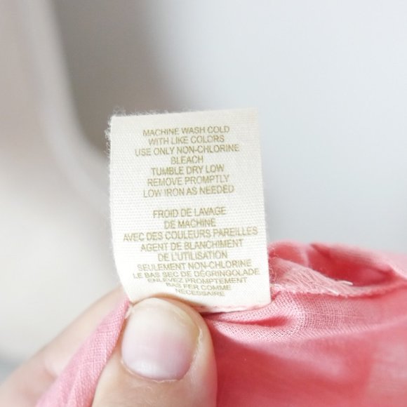 Free People Pink Button Up Short Sleeve Top w/ Gathered Waist Crochet Back Small - Picture 5 of 10